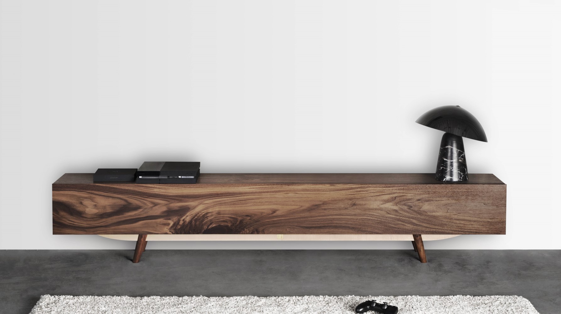 Walnut TV Console | Living in Design